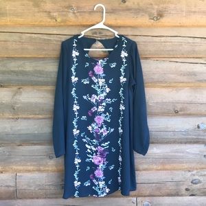 Navy & Floral Dress 2/$15